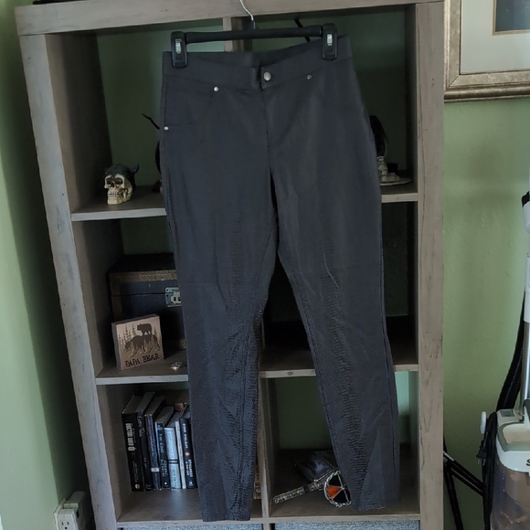 Dark Gray Textured Pants - Picture 1 of 2